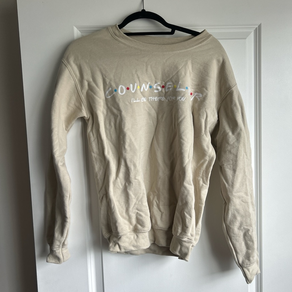 Gildan Cream Crewneck Sweater